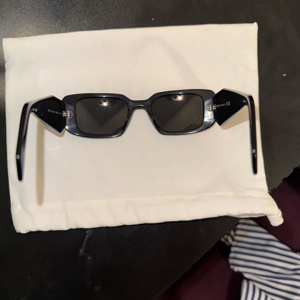 Prada Black Rectangular Sunglasses - image 3